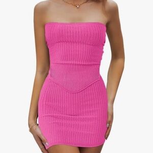 Pink set (crop top and skirt)